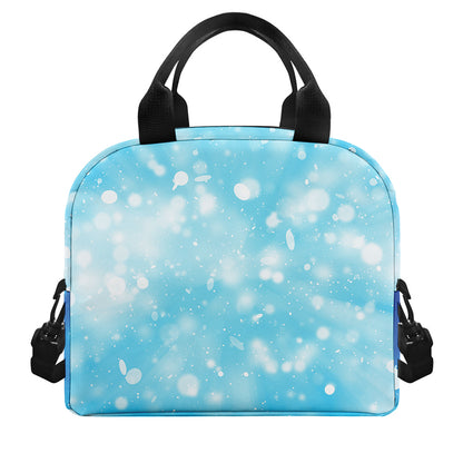 Blue Sparkle Light Print Insulated Lunch Bag
