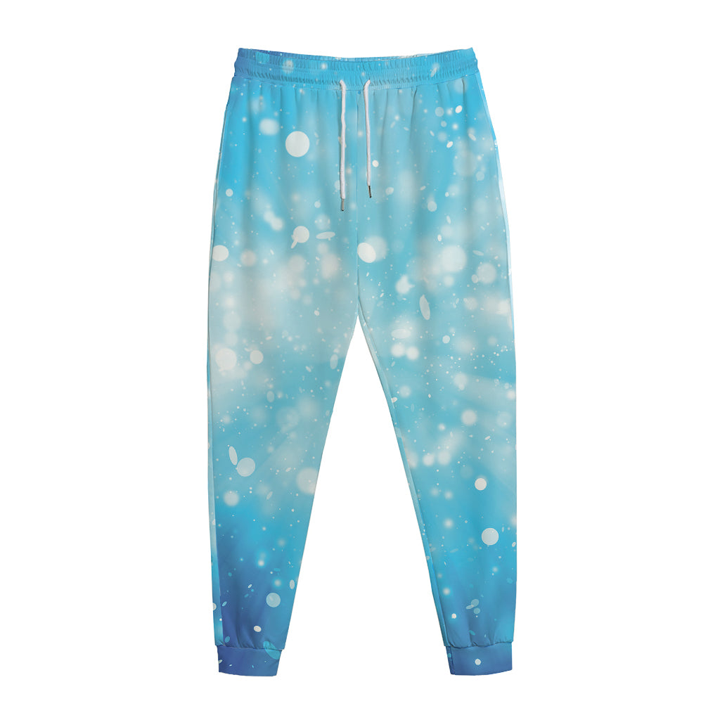 Blue Sparkle Light Print Jogger Pants