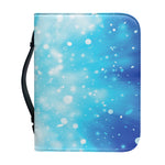 Blue Sparkle Light Print Leather Bible Cover
