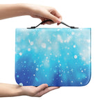 Blue Sparkle Light Print Leather Bible Cover