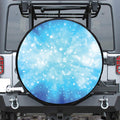 Blue Sparkle Light Print Leather Spare Tire Cover