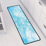 Blue Sparkle Light Print Long Kitchen Mat