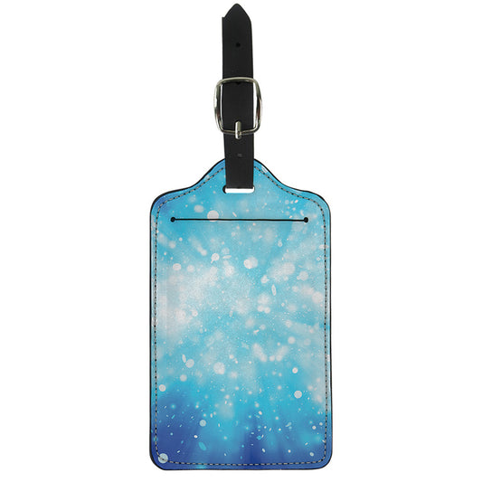 Blue Sparkle Light Print Luggage Tag
