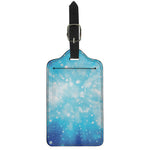 Blue Sparkle Light Print Luggage Tag