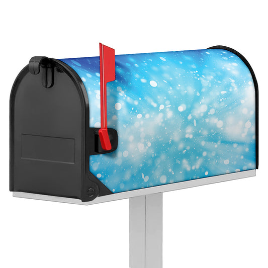 Blue Sparkle Light Print Mailbox Cover