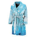 Blue Sparkle Light Print Men's Bathrobe