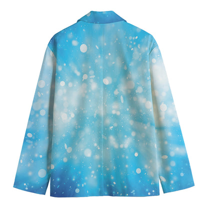 Blue Sparkle Light Print Men's Blazer