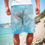 Blue Sparkle Light Print Men's Cargo Shorts