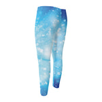 Blue Sparkle Light Print Men's Compression Pants