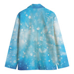 Blue Sparkle Light Print Men's Cotton Blazer