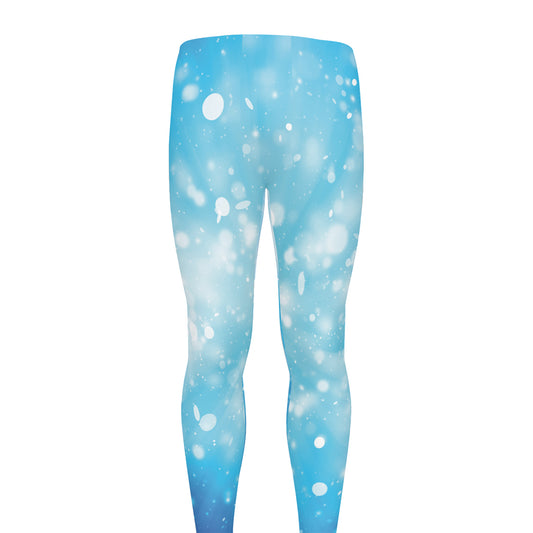 Blue Sparkle Light Print Men's leggings