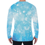 Blue Sparkle Light Print Men's Long Sleeve T-Shirt