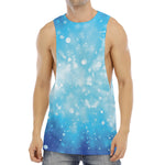 Blue Sparkle Light Print Men's Muscle Tank Top