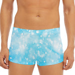 Blue Sparkle Light Print Men's Short Boxer Briefs