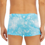 Blue Sparkle Light Print Men's Short Boxer Briefs