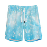 Blue Sparkle Light Print Men's Sports Shorts