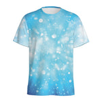 Blue Sparkle Light Print Men's Sports T-Shirt
