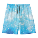 Blue Sparkle Light Print Men's Swim Trunks