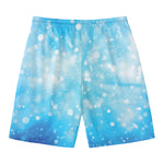 Blue Sparkle Light Print Men's Swim Trunks