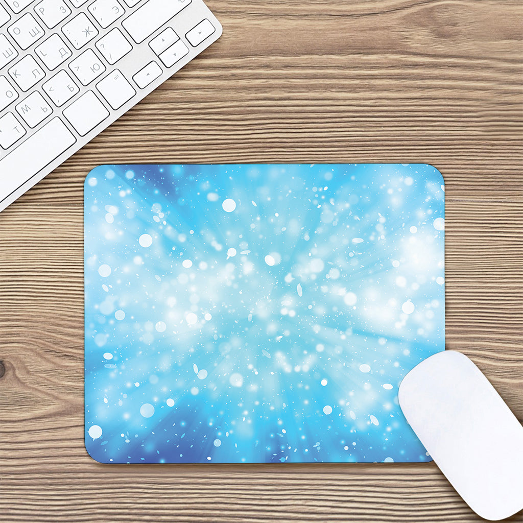 Blue Sparkle Light Print Mouse Pad