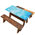 Blue Sparkle Light Print Picnic Table Cover
