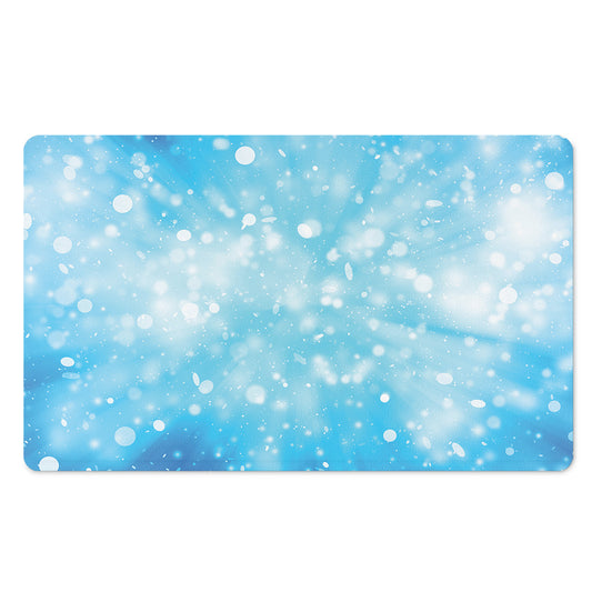 Blue Sparkle Light Print Polyester Doormat