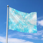 Blue Sparkle Light Print Polyester Flag