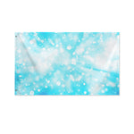 Blue Sparkle Light Print Polyester Flag
