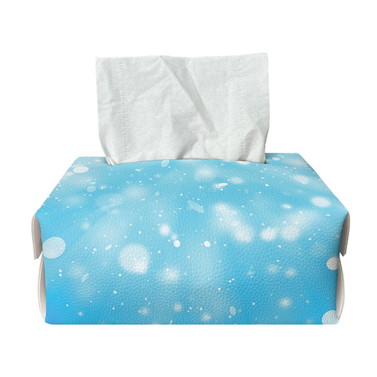 Blue Sparkle Light Print Rectangle Tissue Box Cover