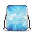 Blue Sparkle Light Print Rectangular Crossbody Bag