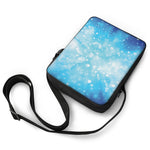 Blue Sparkle Light Print Rectangular Crossbody Bag