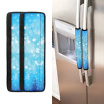Blue Sparkle Light Print Refrigerator Handle Covers