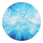 Blue Sparkle Light Print Round Blanket
