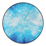 Blue Sparkle Light Print Round Floor Mat