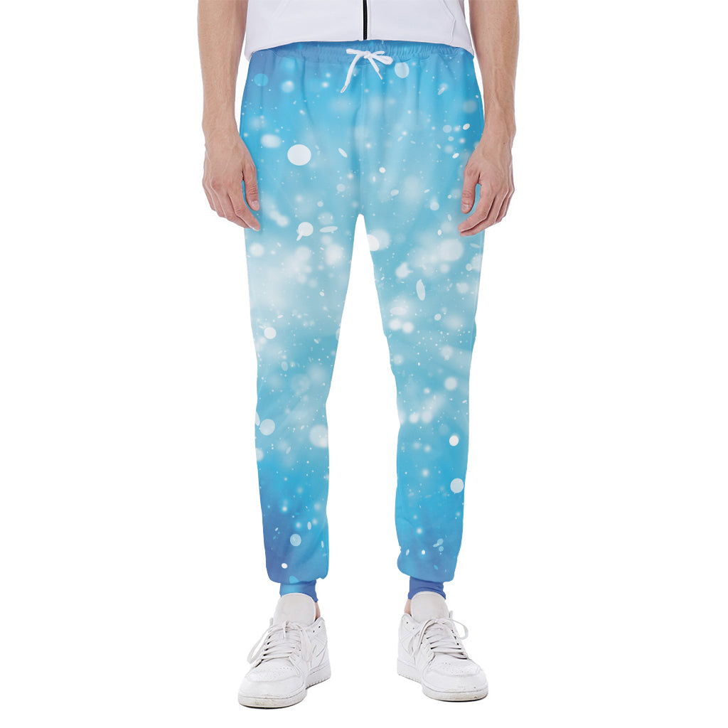 Blue Sparkle Light Print Scuba Joggers