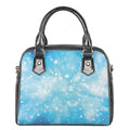 Blue Sparkle Light Print Shoulder Handbag