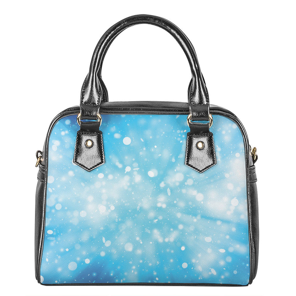 Blue Sparkle Light Print Shoulder Handbag