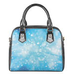 Blue Sparkle Light Print Shoulder Handbag