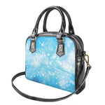 Blue Sparkle Light Print Shoulder Handbag