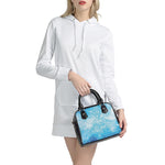 Blue Sparkle Light Print Shoulder Handbag