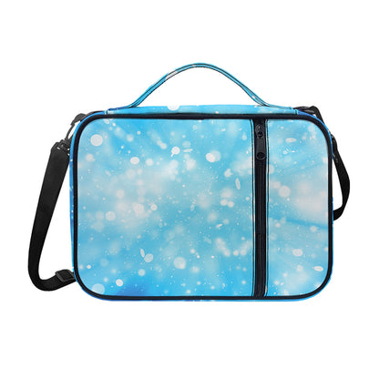 Blue Sparkle Light Print Shoulder Strap Bible Bag