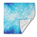 Blue Sparkle Light Print Silk Bandana