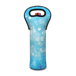 Blue Sparkle Light Print Single Neoprene Wine Tote