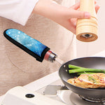 Blue Sparkle Light Print Skillet Handle Cover