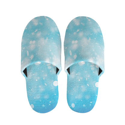 Blue Sparkle Light Print Slippers