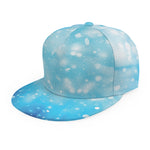 Blue Sparkle Light Print Snapback Cap
