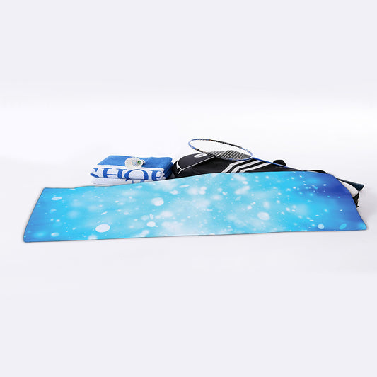Blue Sparkle Light Print Sports Towel