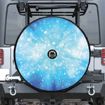 Blue Sparkle Light Print Tire Cover With Camera Hole