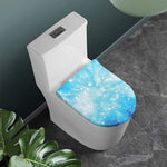 Blue Sparkle Light Print Toilet Lid Cover