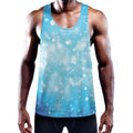 Blue Sparkle Light Print Men's Workout Tank Top